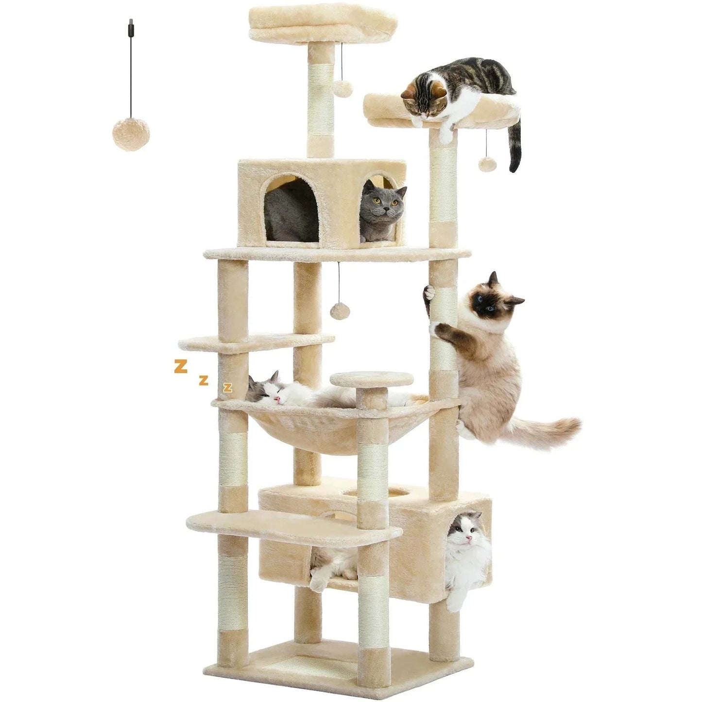 All-in-One Multi-Level Cat Tree Tower