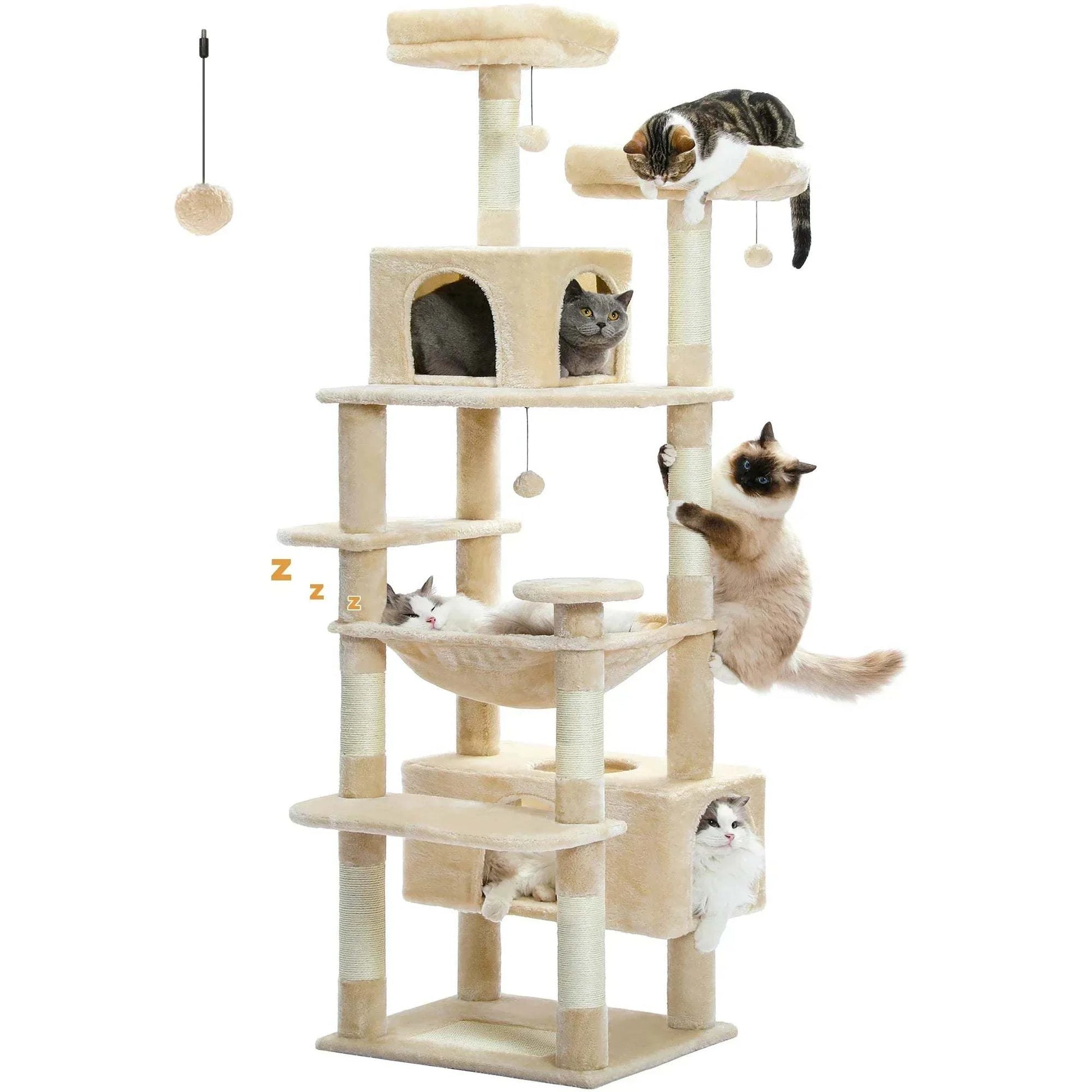 All-in-One Multi-Level Cat Tree Tower