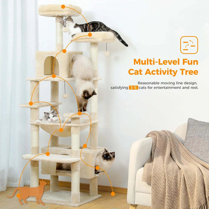 All-in-One Multi-Level Cat Tree Tower