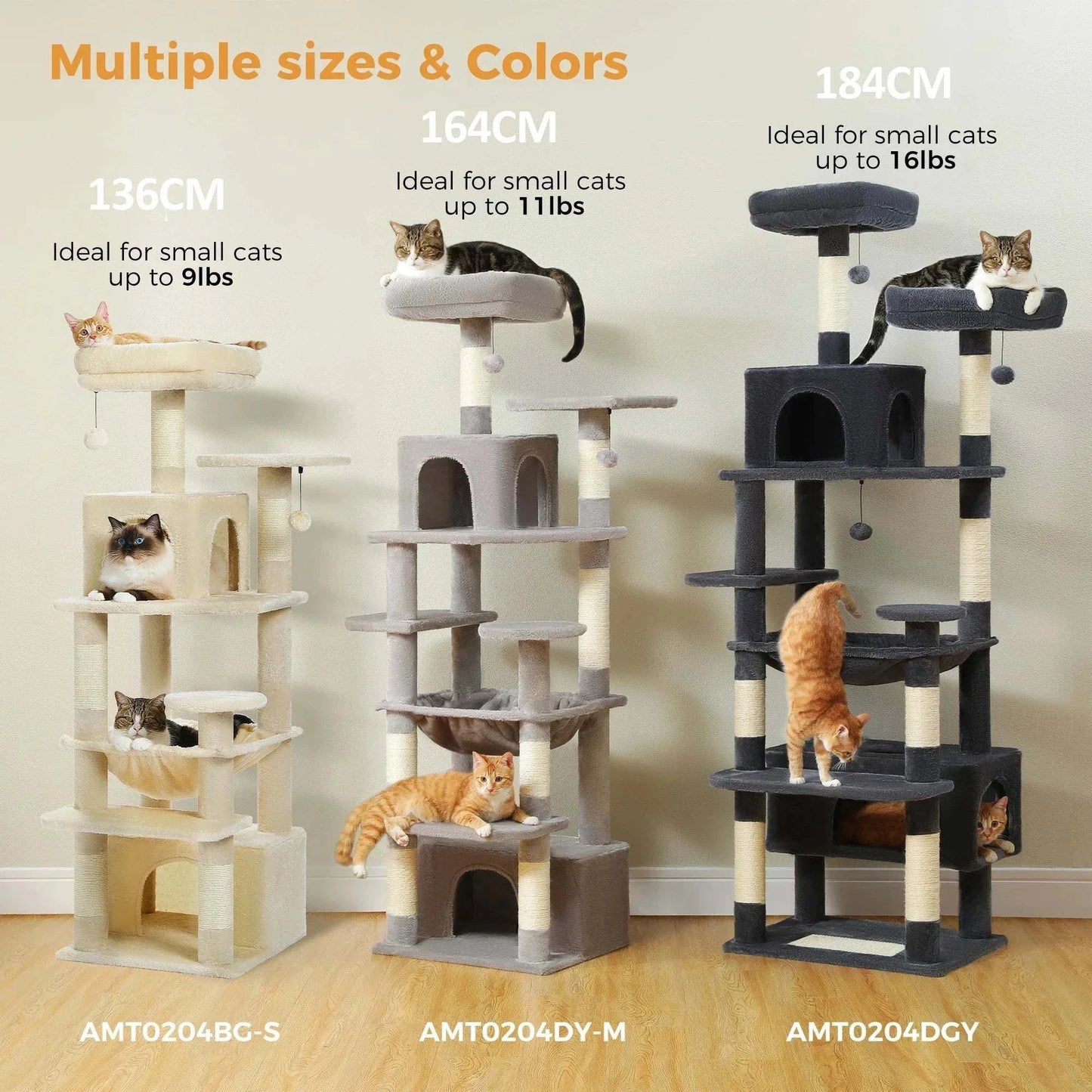 All-in-One Multi-Level Cat Tree Tower